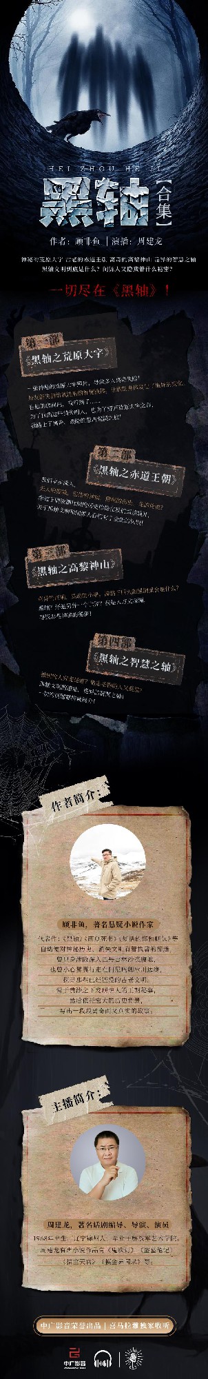 <b>黑轴 | 周建龙演播 | 盗墓寻宝悬疑探险灵异犯罪</b>